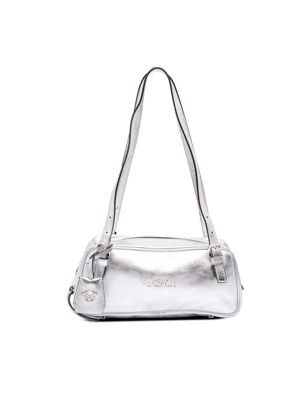 Versace Metallic Leather Tag Bowling #316279V68B